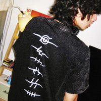 Hip Hop Streetwear Harajuku T Shirt Japanese Anime Naruto Print Tshirt Men Short Sleeve Vintage T-Shirt Cotton Loose Tops Tees