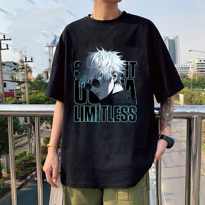 New Anime Gojo Satoru Print Casual T-shirt Women Men T Shirt Summer Casual Short Sleeve Harajuku Tops Unisex Tops