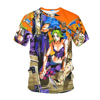 Fashion Anime JOJO Tees Lovely Costume Boys Girls T-shirt Summer Short Sleeves Oversized Streetwear Loose Ventilate O neck Tops