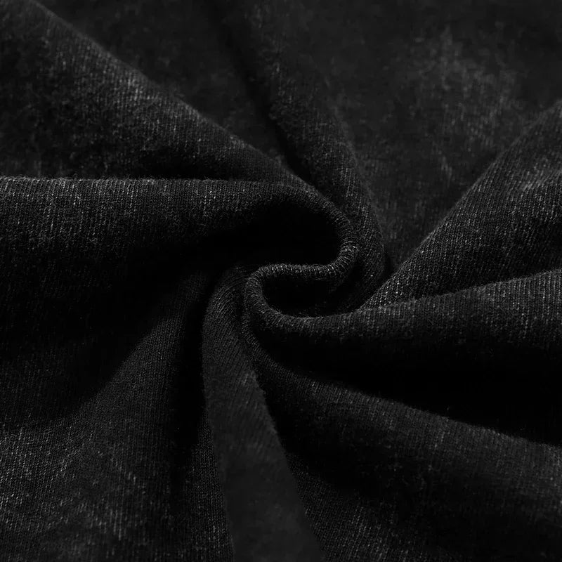 Hip Hop Streetwear Japan Anime Dragon Ball Print Oversized T-Shirt Men Washed Vintage Black Tshirt Summer Casual Cotton T Shirt