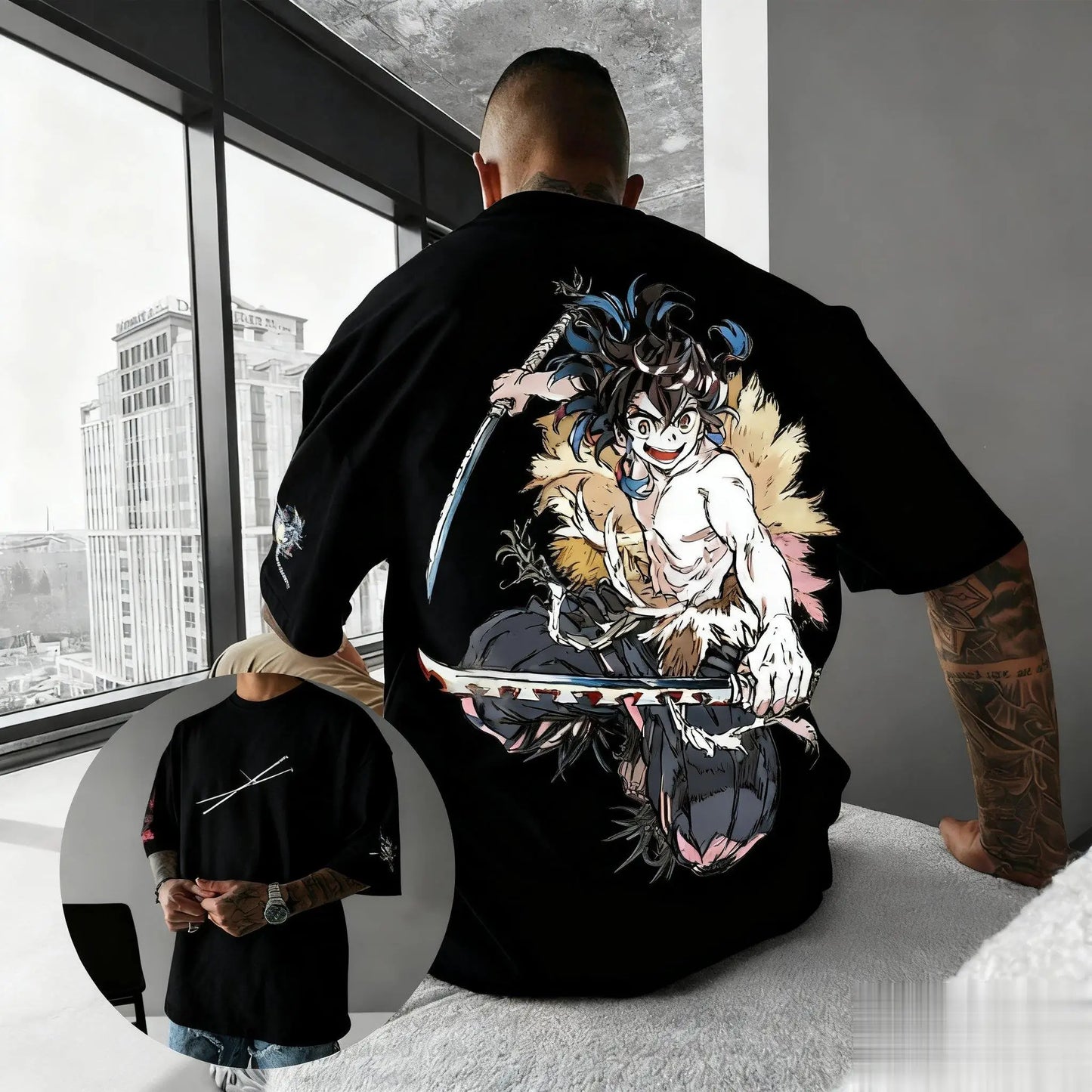 Demon Slayer Anime T Shirt Men Women Cotton Short Sleeve Tee Summer Fashion Graphic Streetwear Casual Top Oversized Y2k Clothes